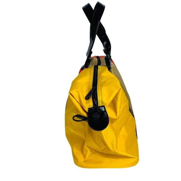 JM New York Colorblock Tote Bag 80s Style Weekender Travel Overnight VTG Fashion - Picture 4 of 15